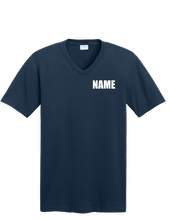 Load image into Gallery viewer, Port &amp; Company® Cotton V Neck Blue Crew
