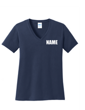 Load image into Gallery viewer, Port &amp; Company® Cotton V Neck Blue Crew
